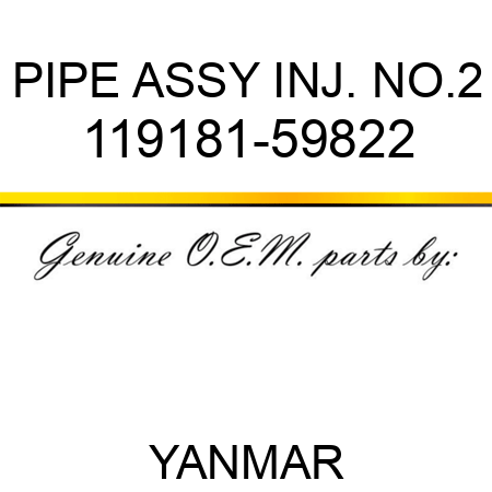 PIPE ASSY, INJ. NO.2 119181-59822