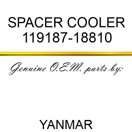 SPACER, COOLER 119187-18810