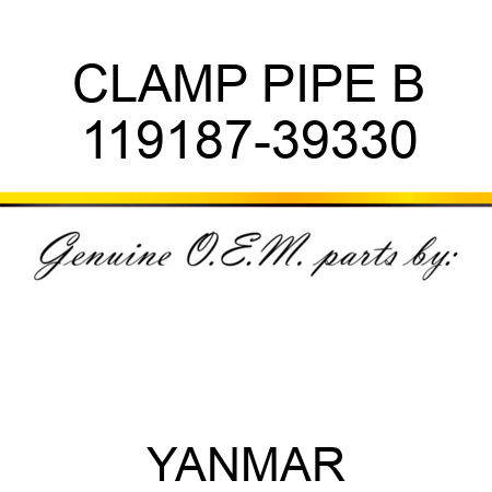 CLAMP, PIPE B 119187-39330