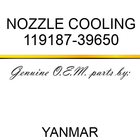 NOZZLE, COOLING 119187-39650
