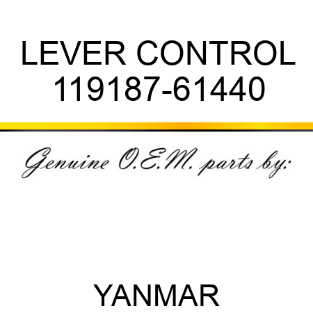 LEVER, CONTROL 119187-61440