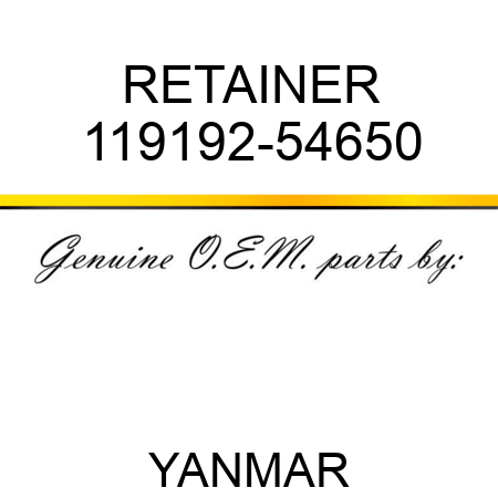 RETAINER 119192-54650