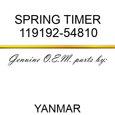 SPRING, TIMER 119192-54810