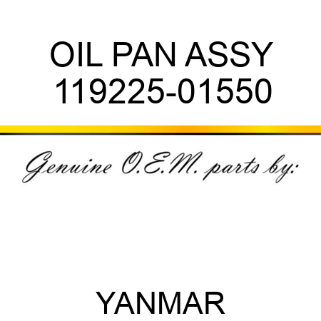 OIL PAN ASSY 119225-01550