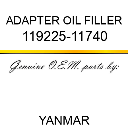 ADAPTER, OIL FILLER 119225-11740