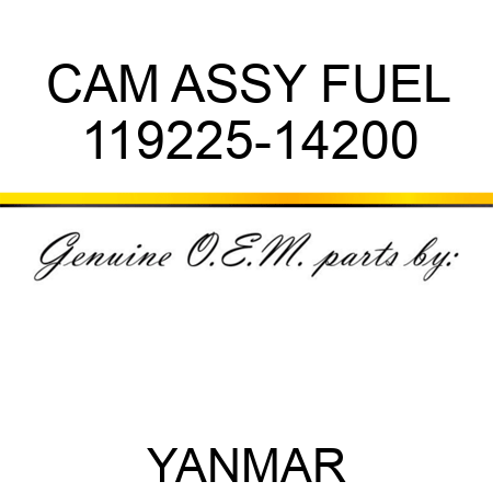 CAM ASSY, FUEL 119225-14200