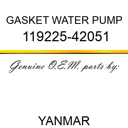 GASKET, WATER PUMP 119225-42051