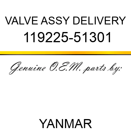 VALVE ASSY, DELIVERY 119225-51301