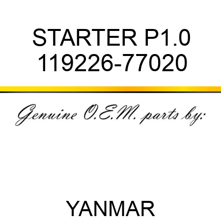 STARTER, P1.0 119226-77020