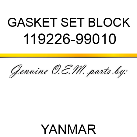 GASKET SET, BLOCK 119226-99010