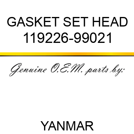 GASKET SET, HEAD 119226-99021