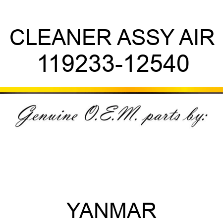 CLEANER ASSY, AIR 119233-12540