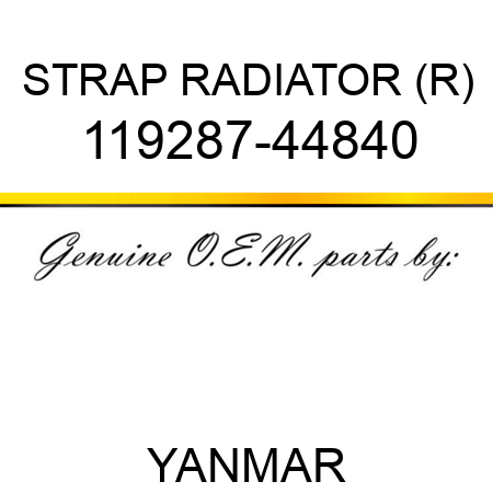 STRAP RADIATOR (R) 119287-44840