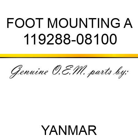 FOOT, MOUNTING A 119288-08100