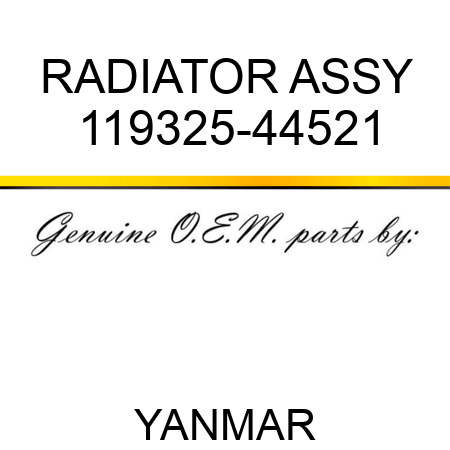 RADIATOR ASSY 119325-44521