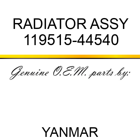 RADIATOR ASSY 119515-44540