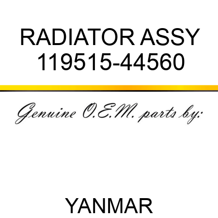 RADIATOR ASSY 119515-44560