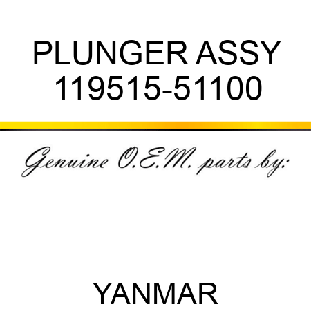 PLUNGER ASSY 119515-51100
