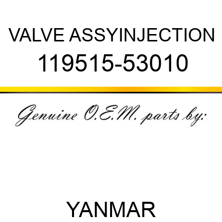 VALVE ASSY,INJECTION 119515-53010