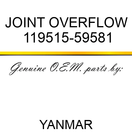 JOINT, OVERFLOW 119515-59581