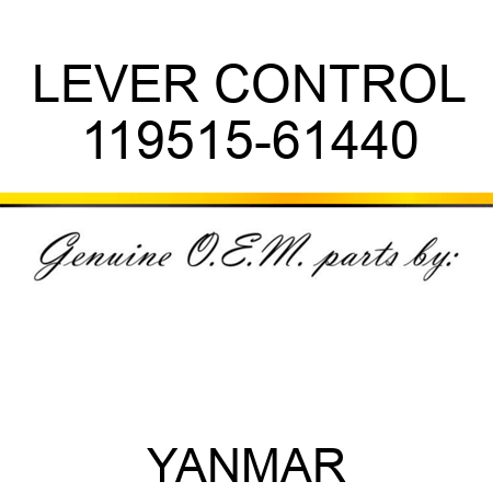 LEVER, CONTROL 119515-61440