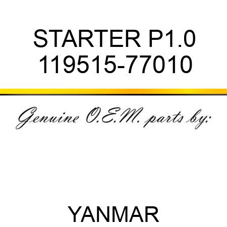 STARTER, P1.0 119515-77010
