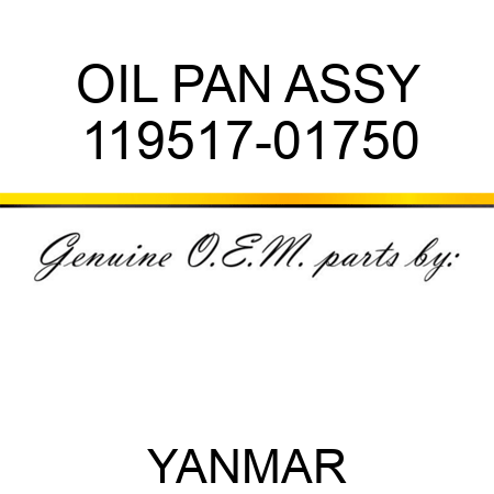 OIL PAN ASSY 119517-01750