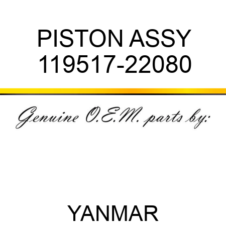 PISTON ASSY 119517-22080
