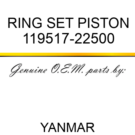 RING SET, PISTON 119517-22500