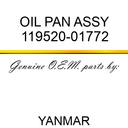 OIL PAN ASSY 119520-01772