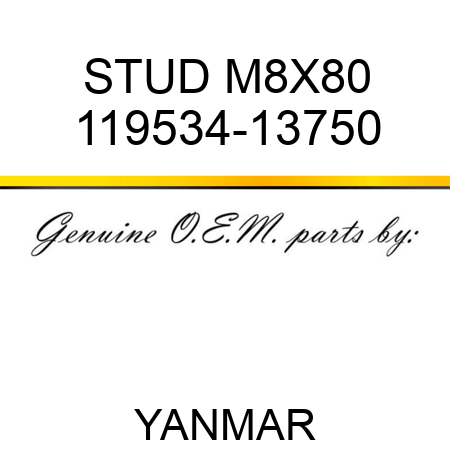 STUD, M8X80 119534-13750