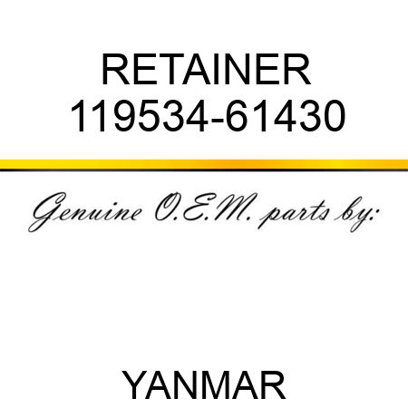 RETAINER 119534-61430