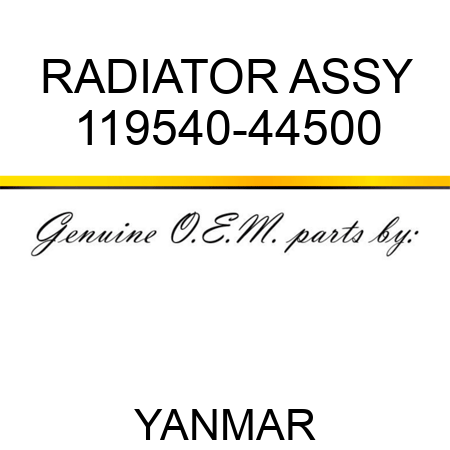 RADIATOR ASSY 119540-44500