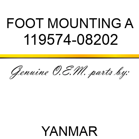 FOOT, MOUNTING A 119574-08202