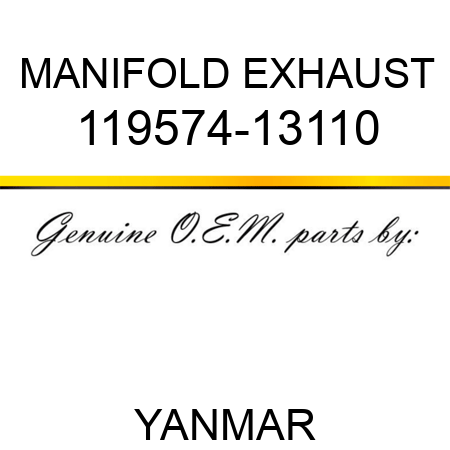 MANIFOLD, EXHAUST 119574-13110