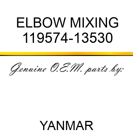 ELBOW, MIXING 119574-13530