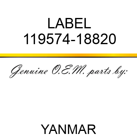 LABEL 119574-18820