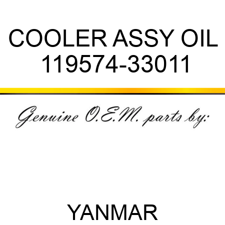 COOLER ASSY, OIL 119574-33011