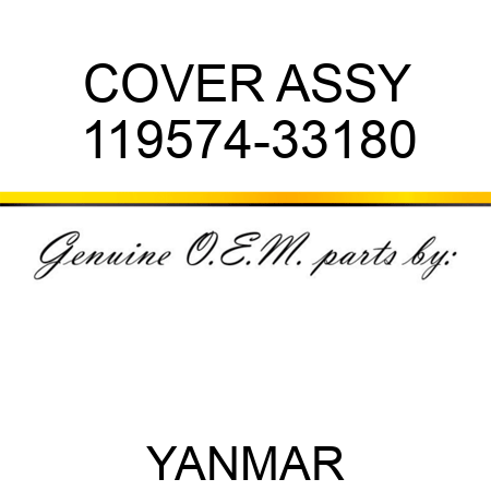 COVER ASSY 119574-33180