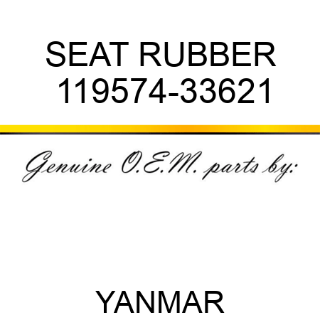 SEAT, RUBBER 119574-33621