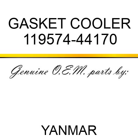 GASKET, COOLER 119574-44170
