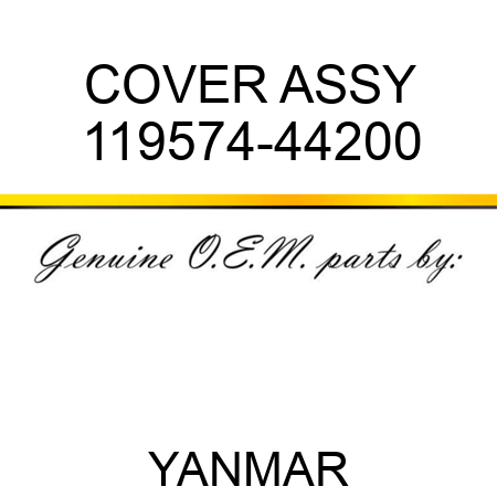COVER ASSY 119574-44200