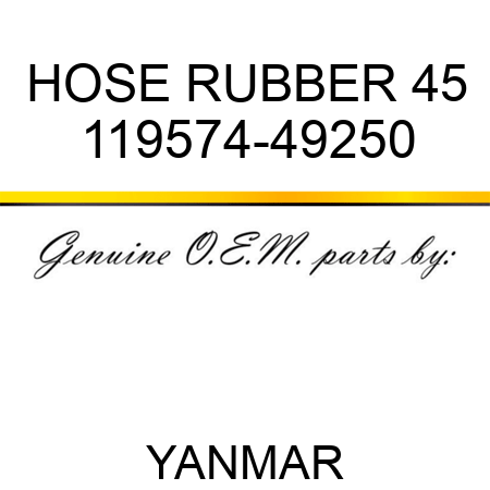 HOSE, RUBBER 45 119574-49250