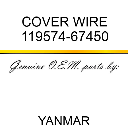COVER, WIRE 119574-67450