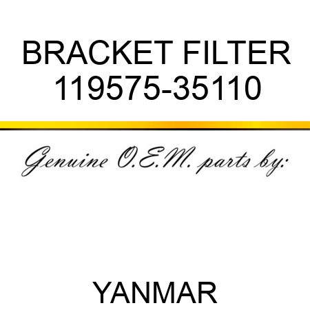 BRACKET, FILTER 119575-35110