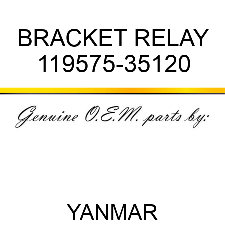 BRACKET, RELAY 119575-35120