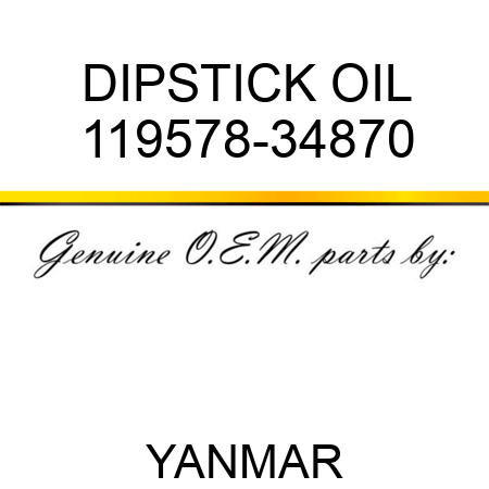 DIPSTICK, OIL 119578-34870