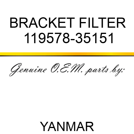 BRACKET, FILTER 119578-35151