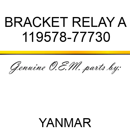 BRACKET, RELAY A 119578-77730