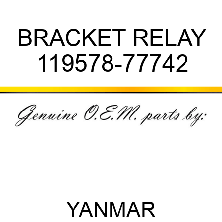 BRACKET, RELAY 119578-77742